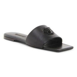VERSACE Medusa Embellished Slide Sandals